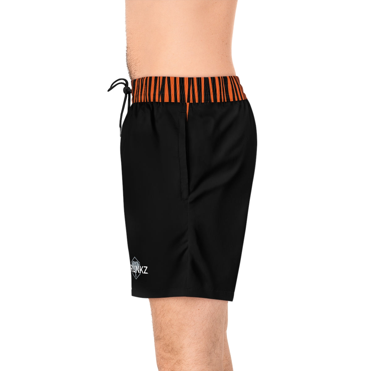 Men's 5" Lined Zebra Trunkz, Orange