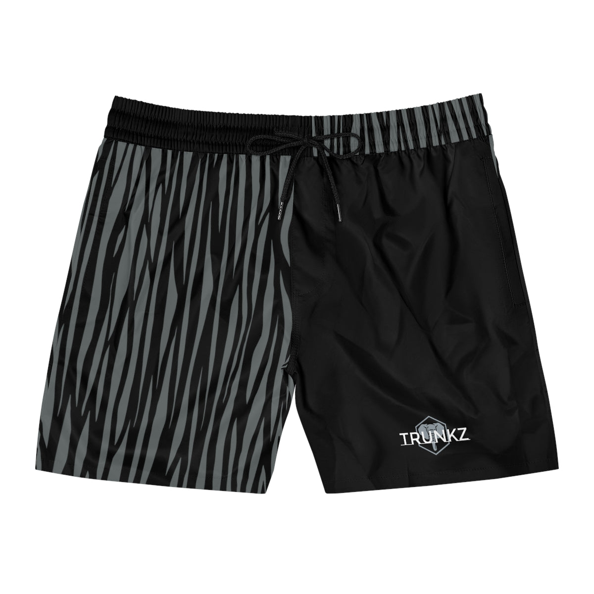 Men's 5" Lined Zebra Trunkz, Grey