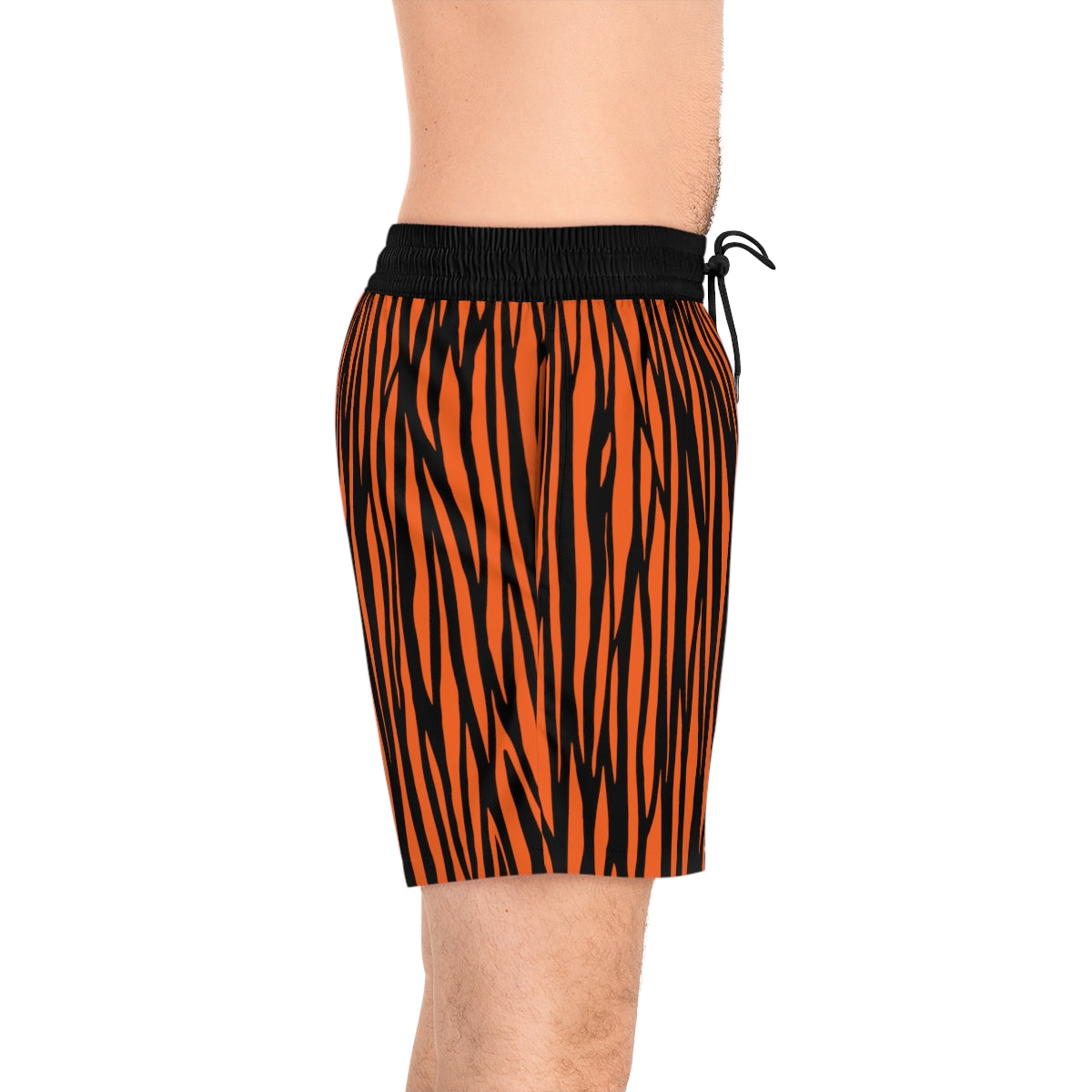 Men's 5" Lined Zebra Trunkz, Orange
