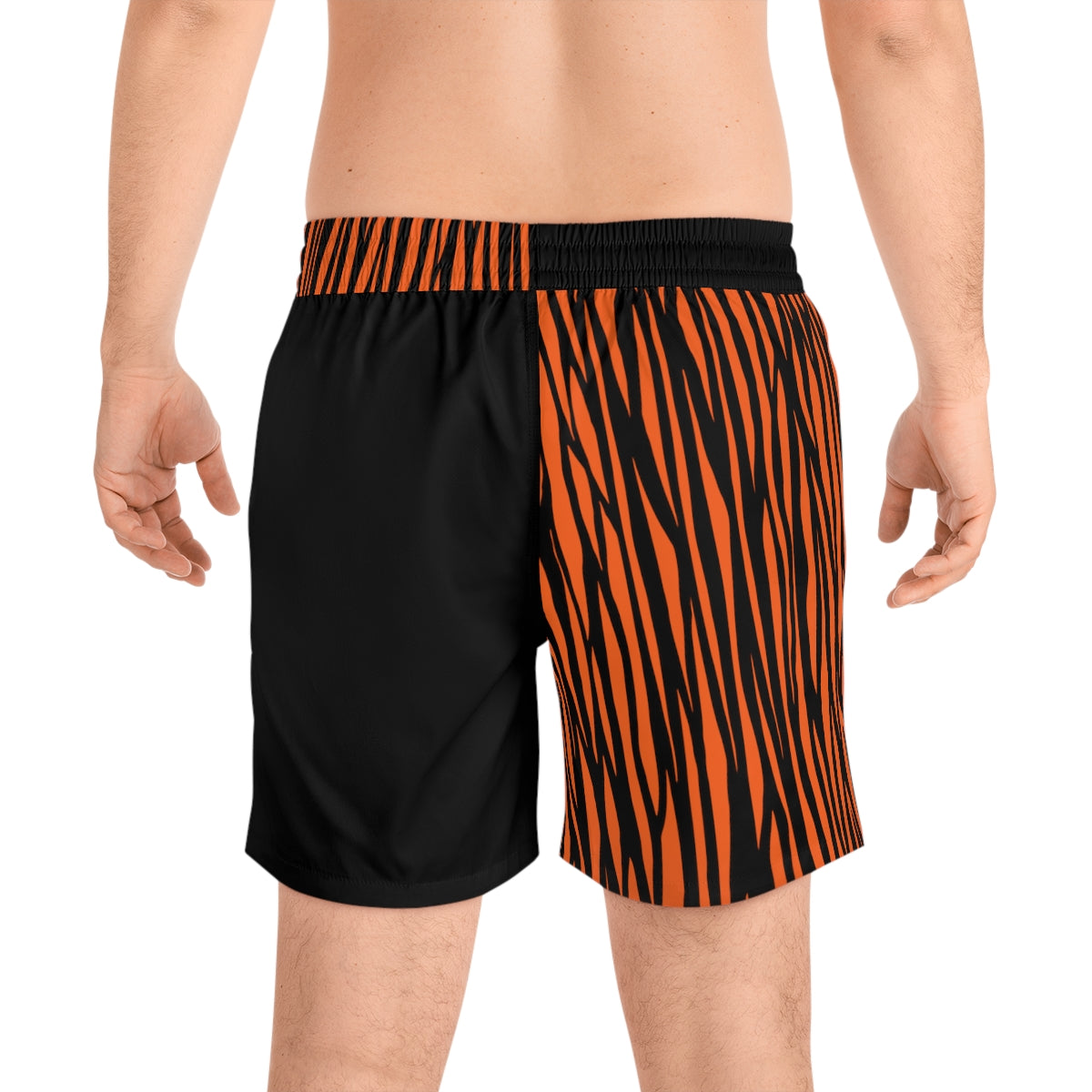 Men's 5" Lined Zebra Trunkz, Orange
