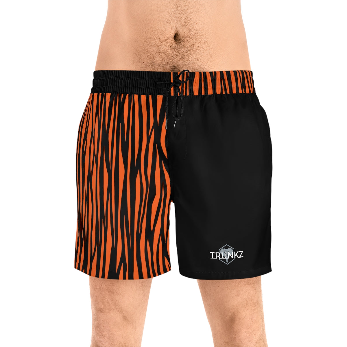 Men's 5" Lined Zebra Trunkz, Orange