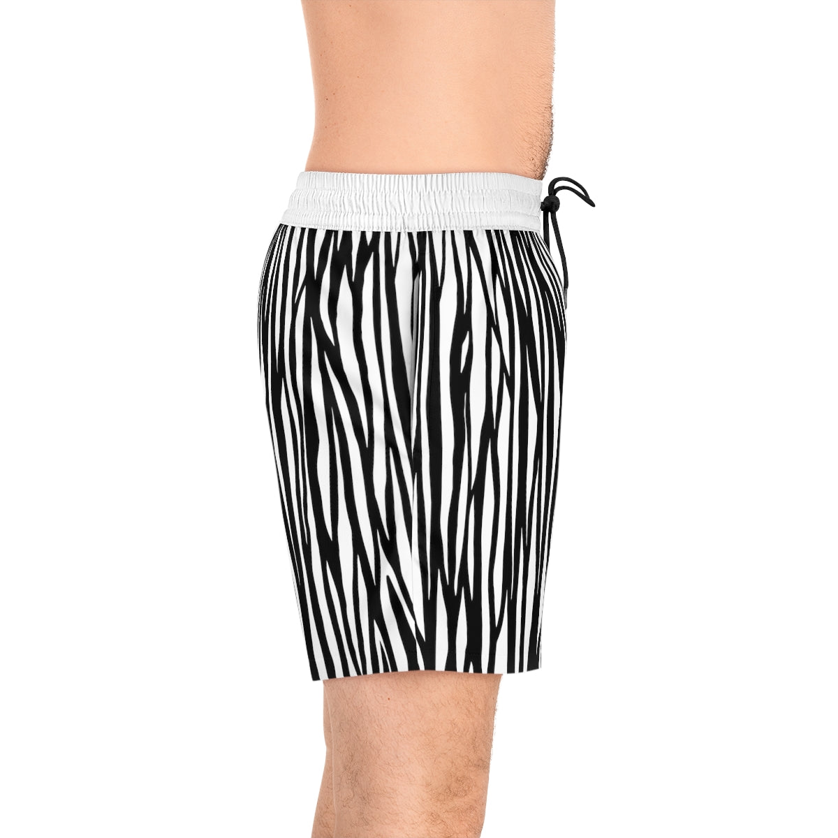 Men's 5" Lined Zebra Trunkz, White