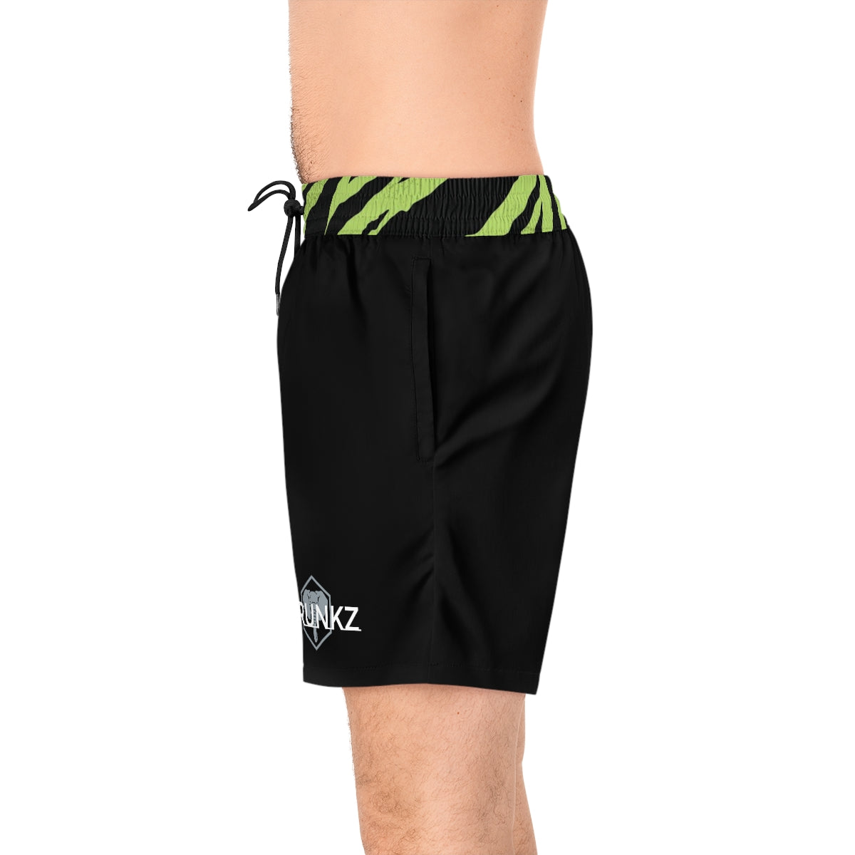 Men's 5" Lined Green Tiger Trunkz