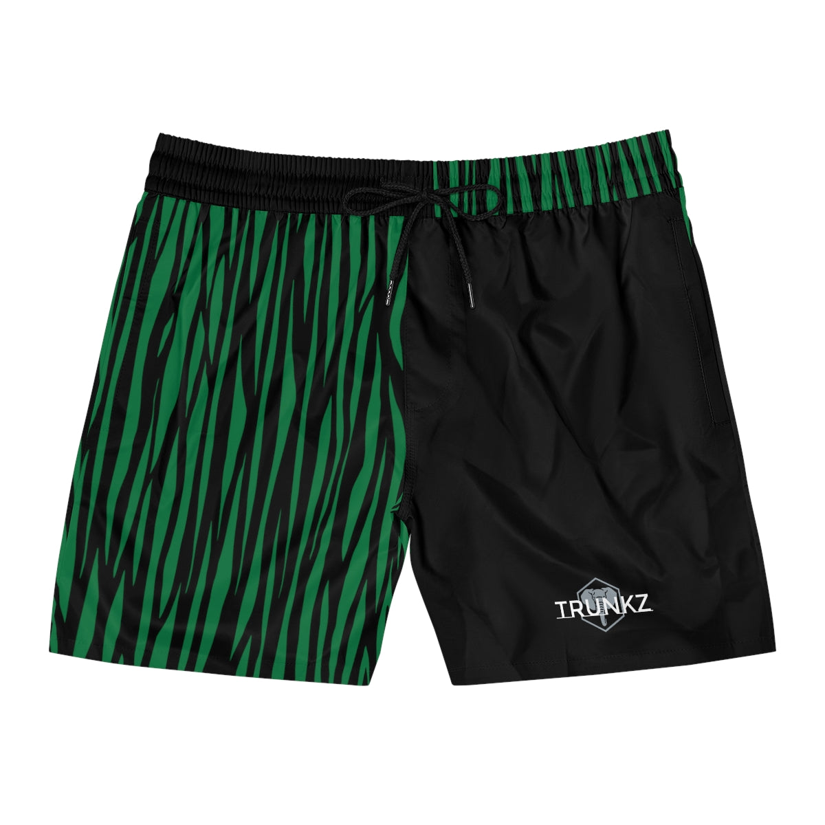 Men's 5" Lined Zebra Trunkz, Green