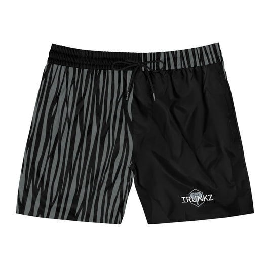 Men's 5" Lined Zebra Trunkz, Grey