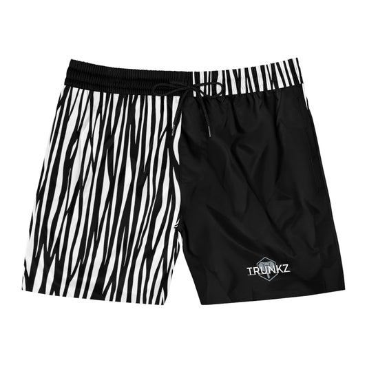 Men's 5" Lined Zebra Trunkz, Black