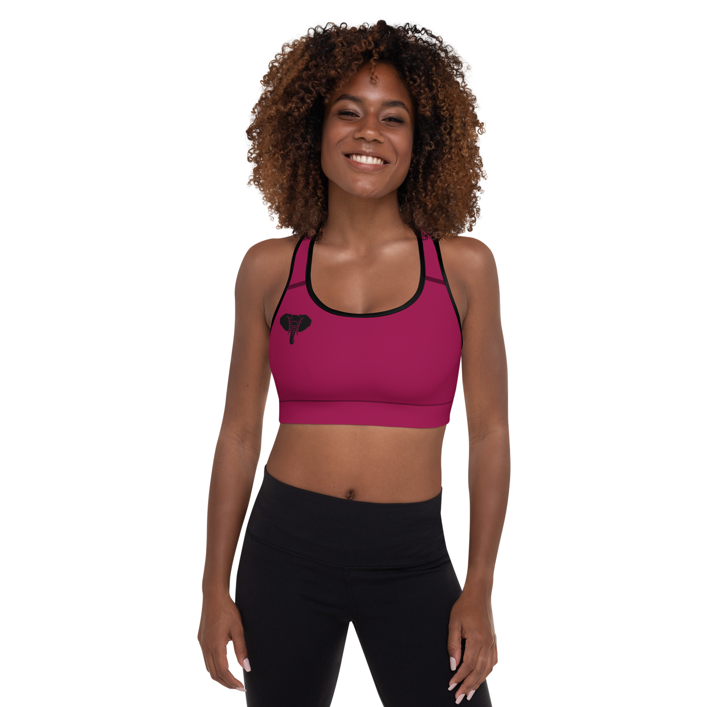 Trunkz Padded Sports Bra, Burgundy