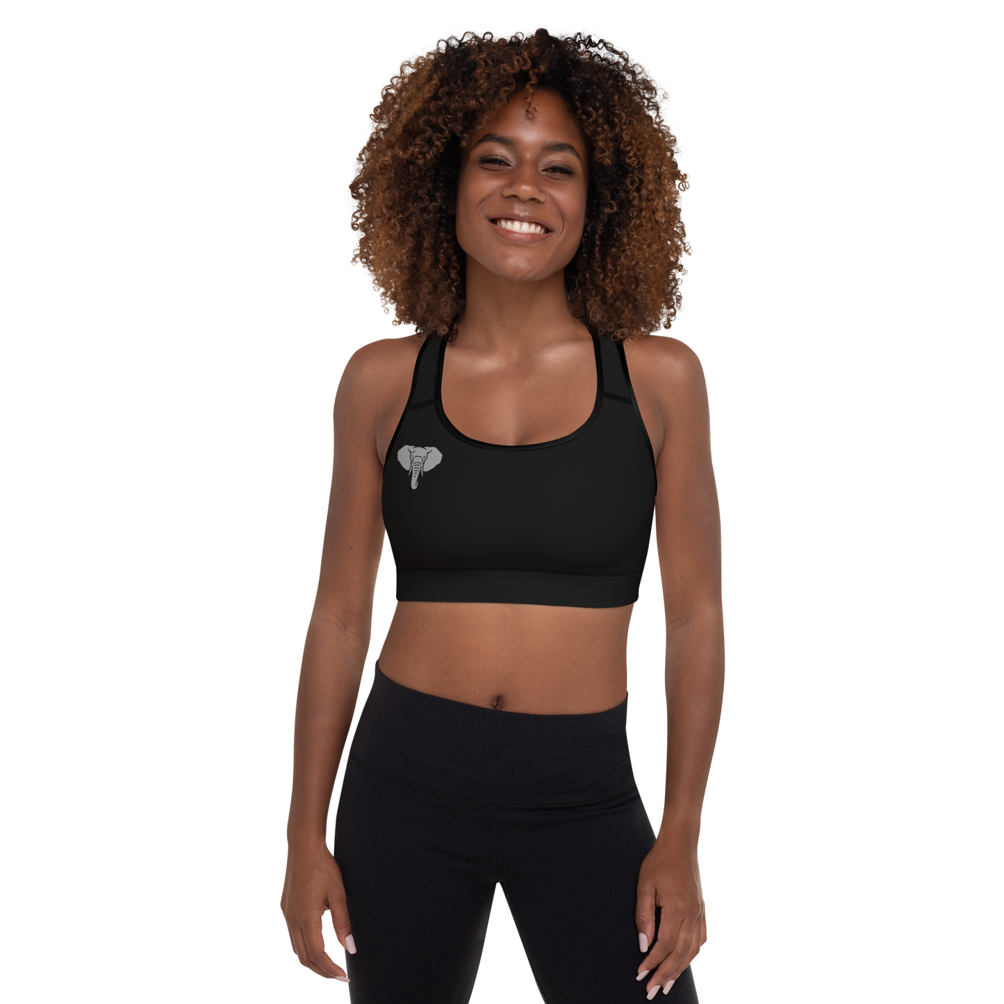 Trunkz Padded Sports Bra, Black