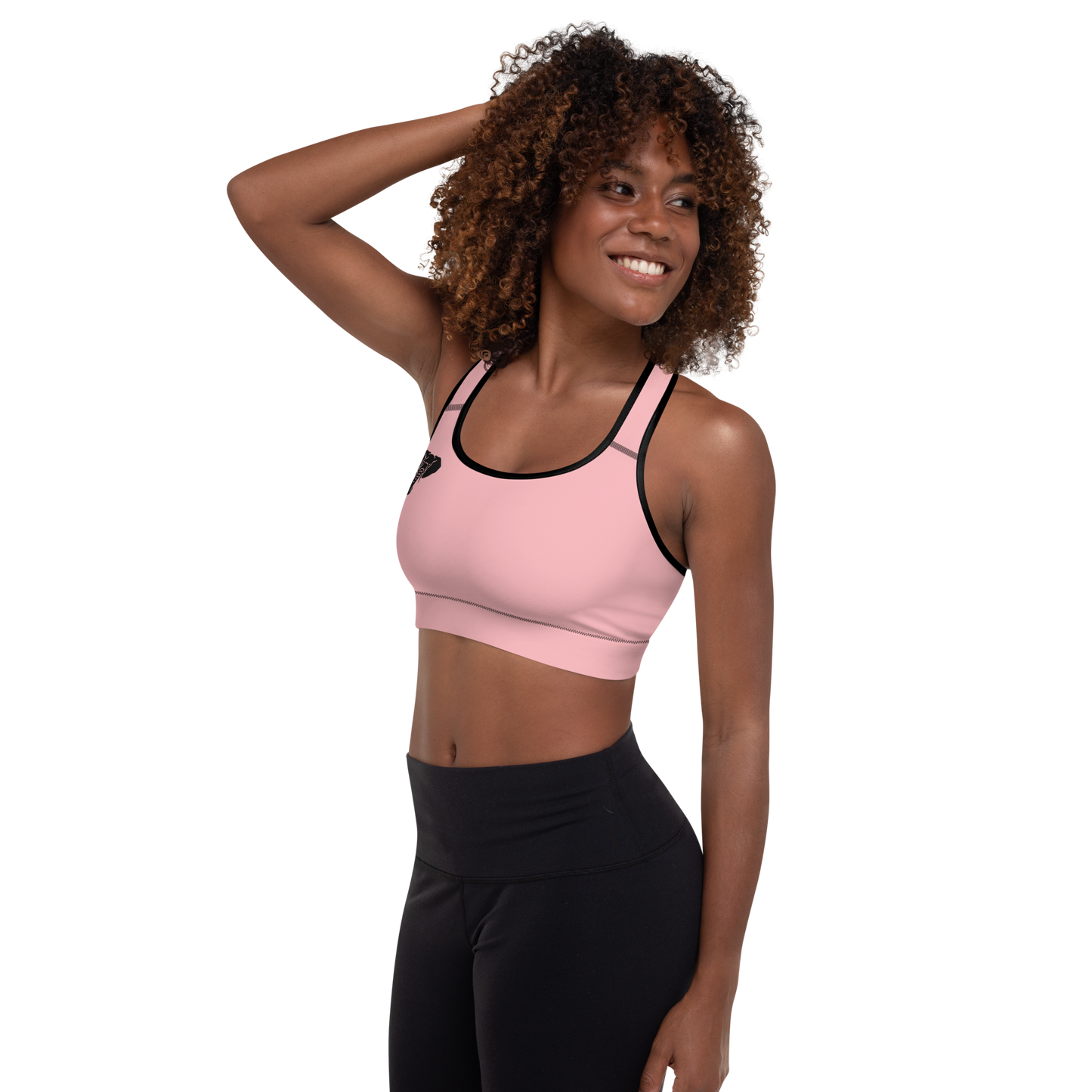 Trunkz Padded Sports Bra, Pink