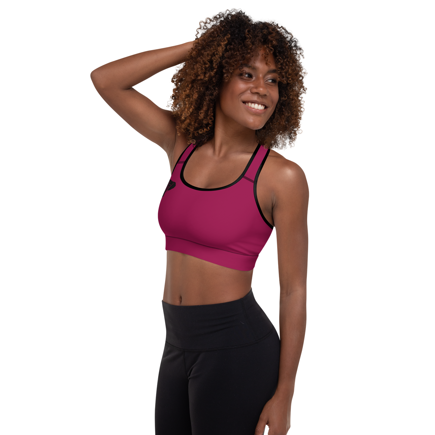 Trunkz Padded Sports Bra, Burgundy