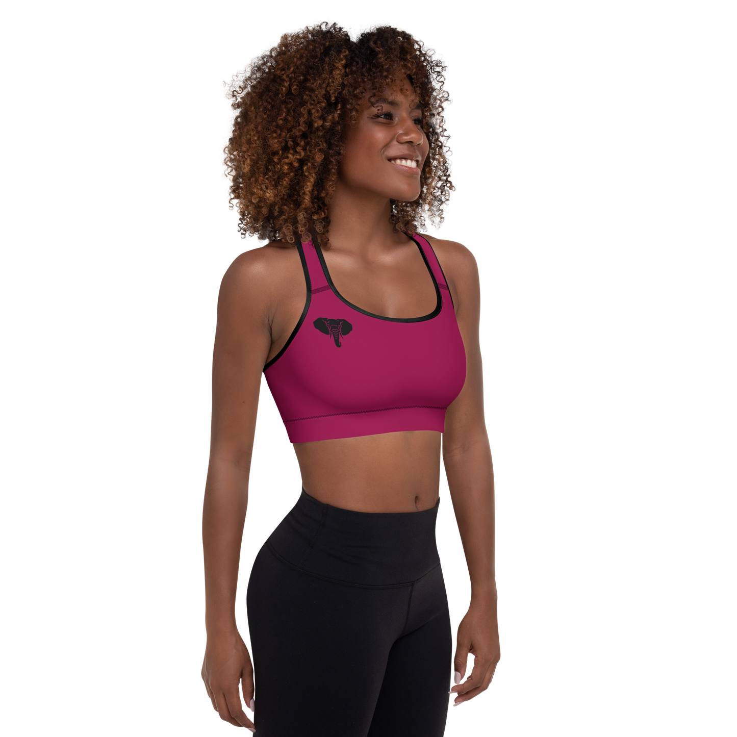 Trunkz Padded Sports Bra, Burgundy