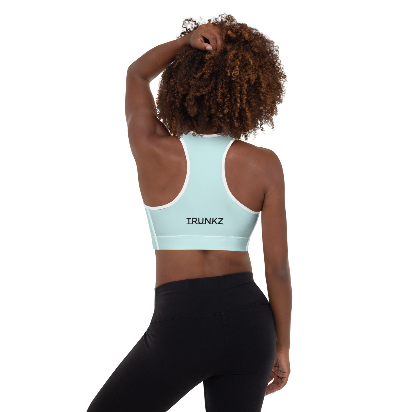 Trunkz Padded Sports Bra, Light Cyan