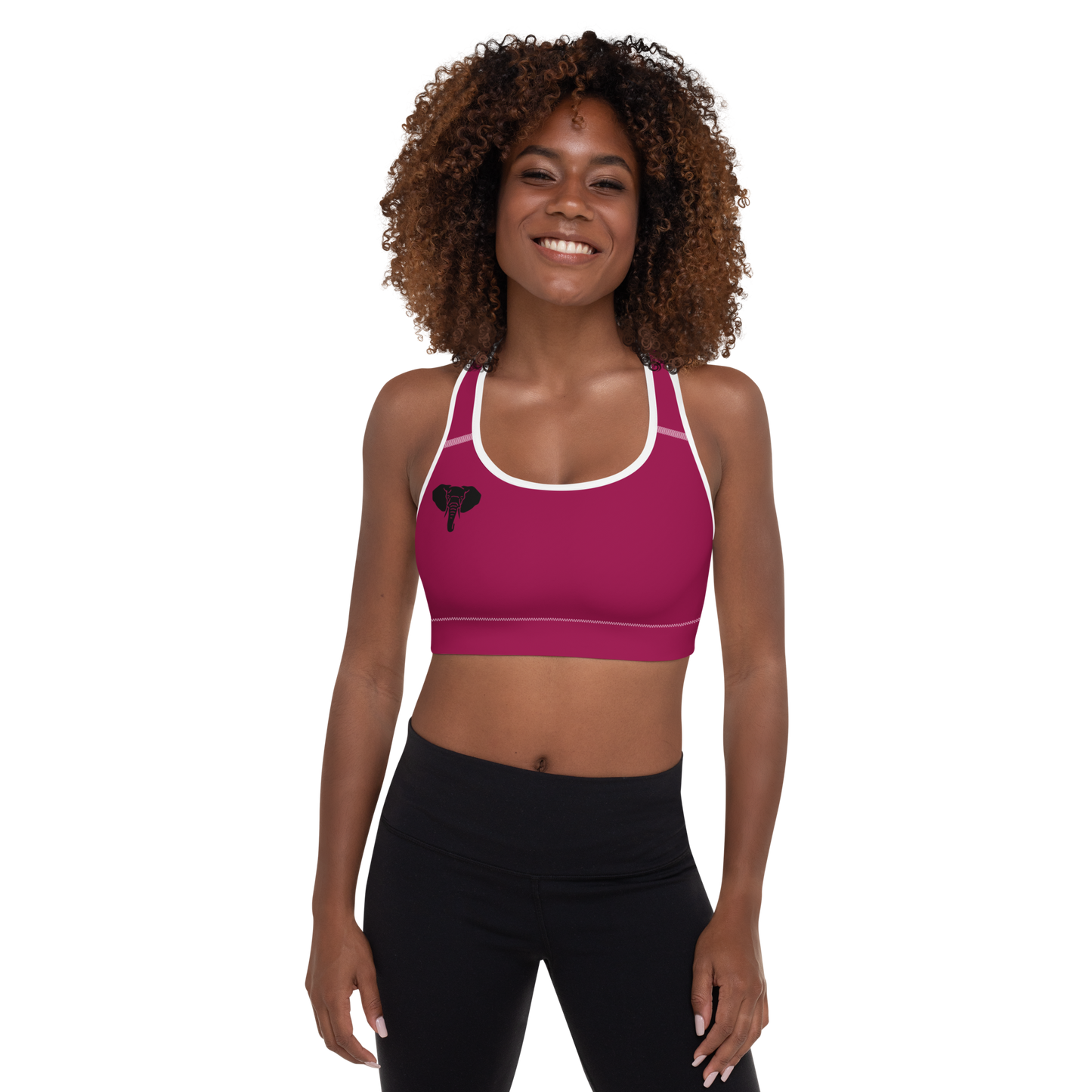 Trunkz Padded Sports Bra, Burgundy