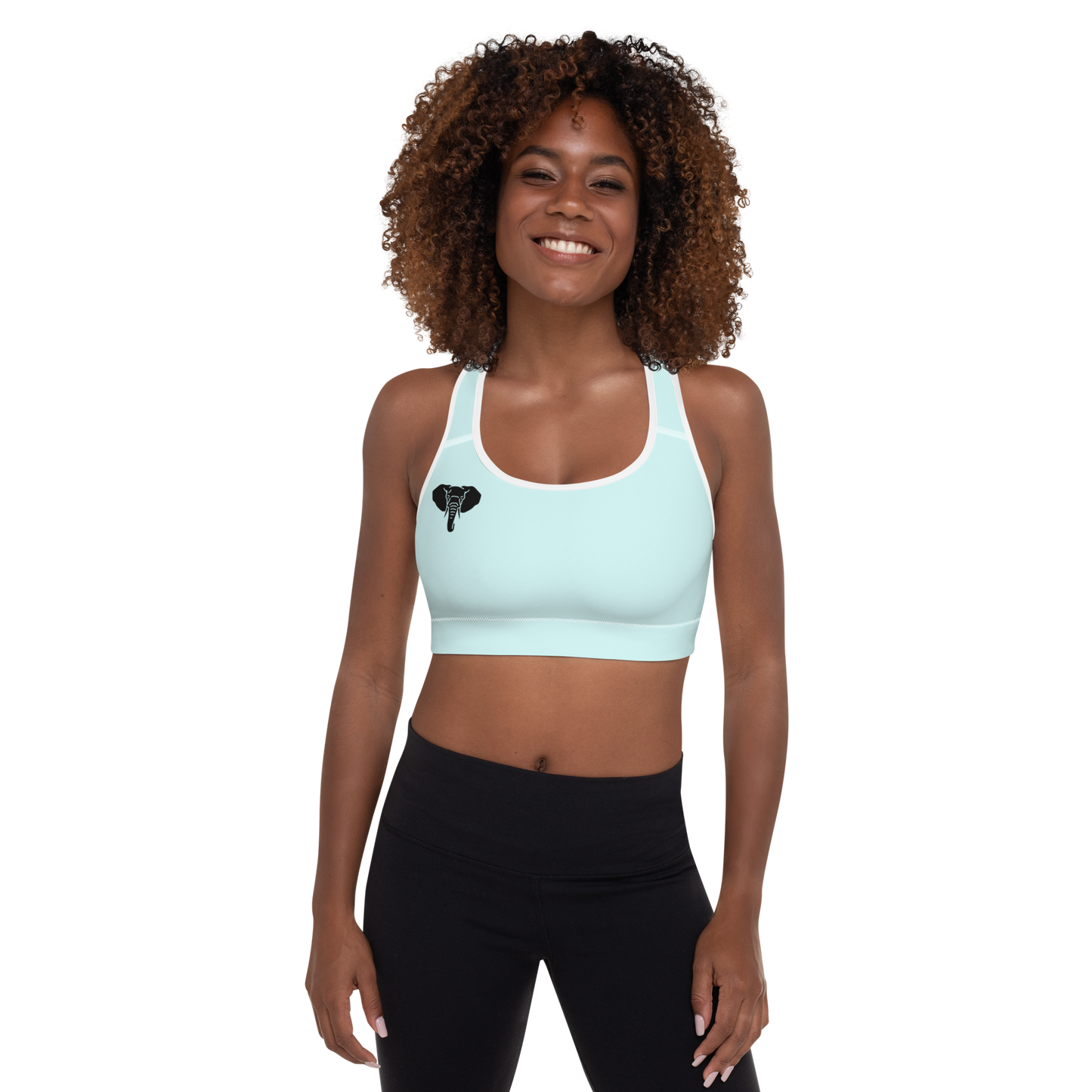 Trunkz Padded Sports Bra, Light Cyan