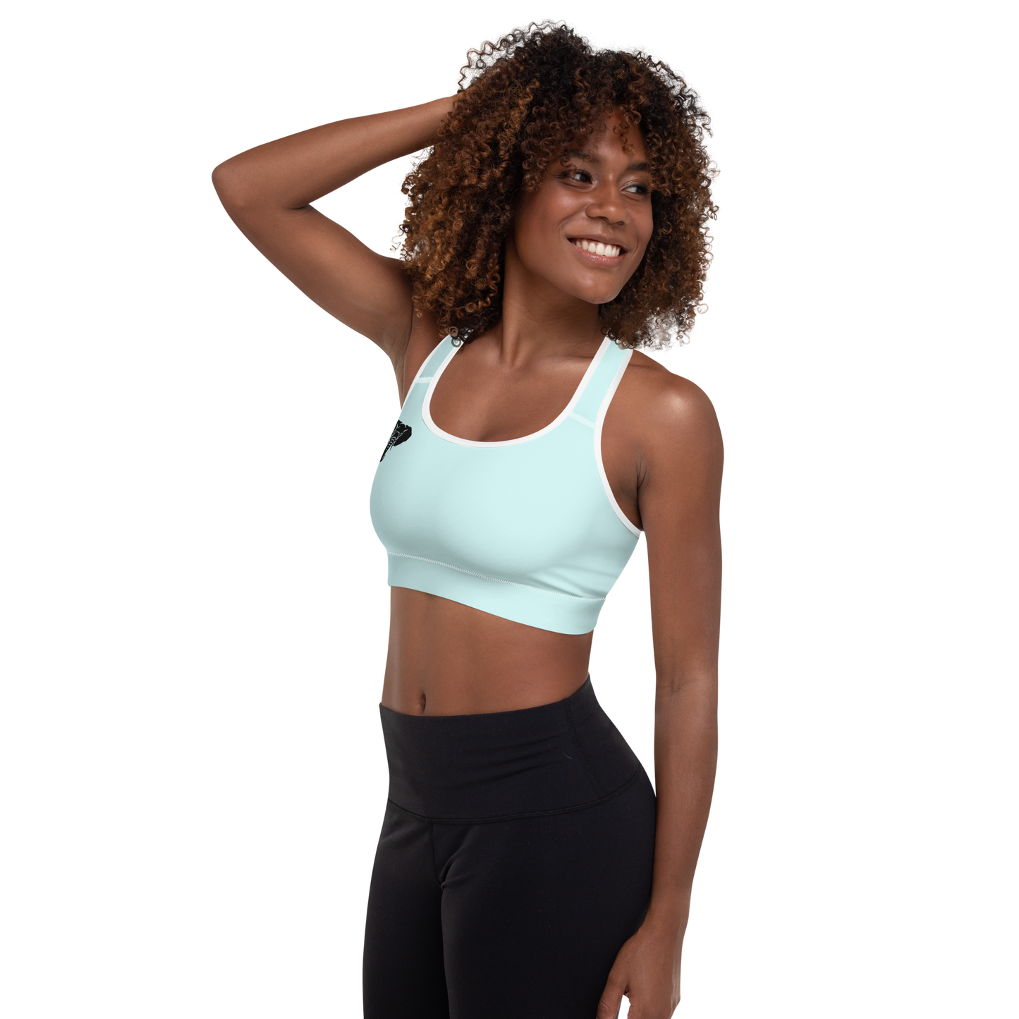 Trunkz Padded Sports Bra, Light Cyan