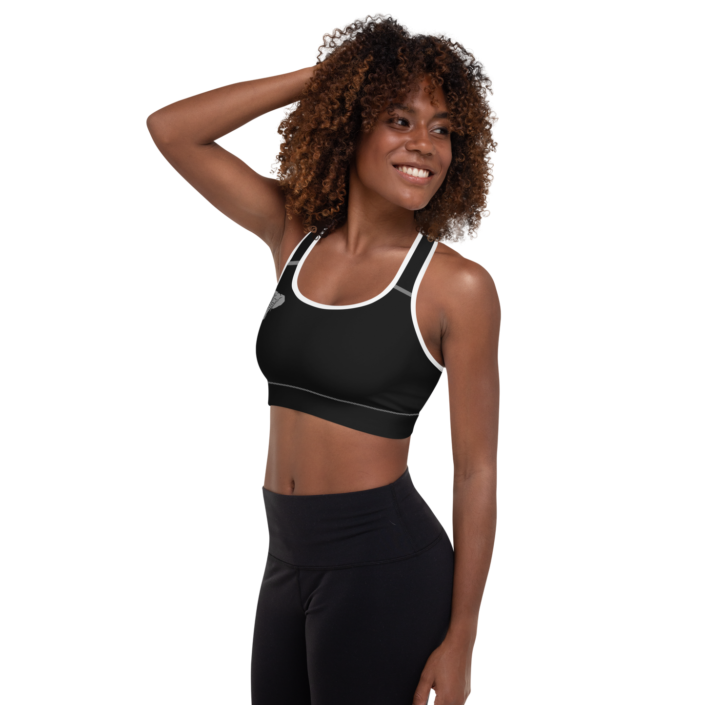 Trunkz Padded Sports Bra, Black