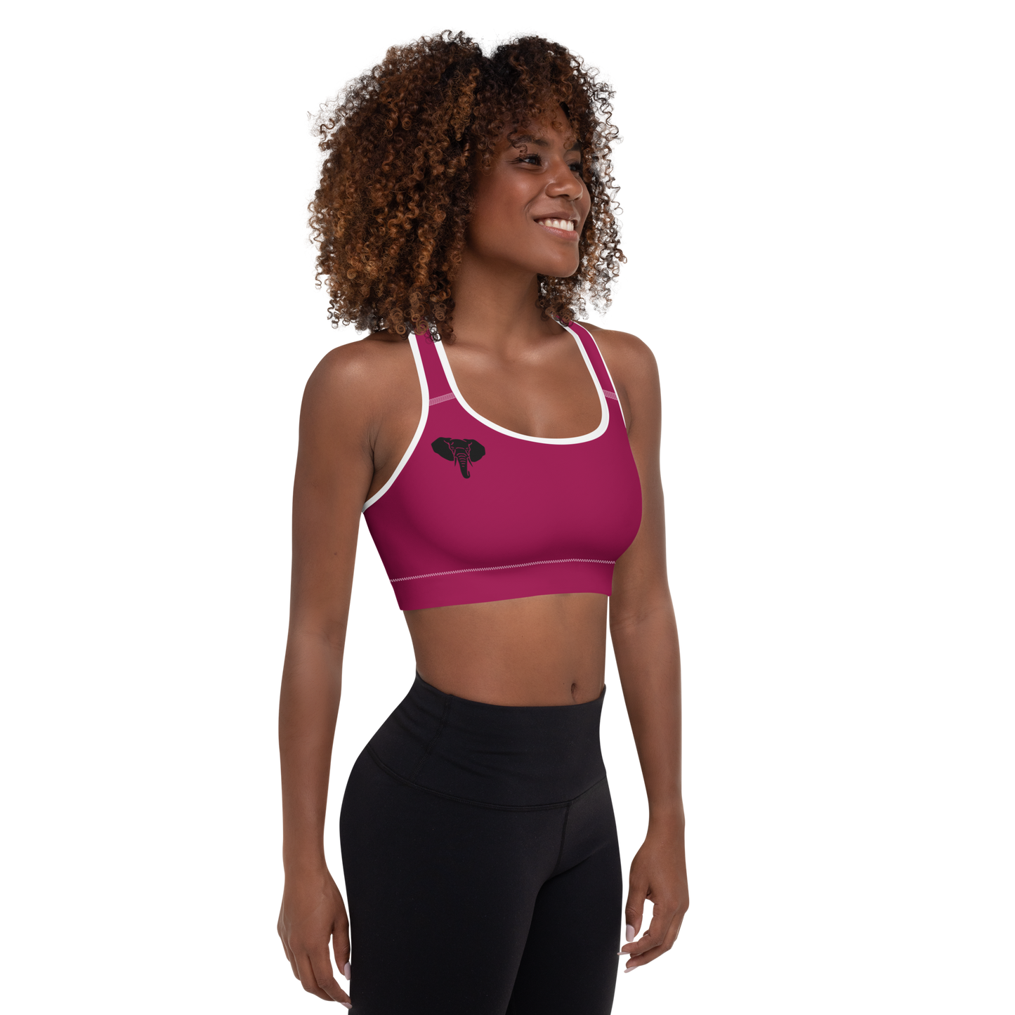 Trunkz Padded Sports Bra, Burgundy