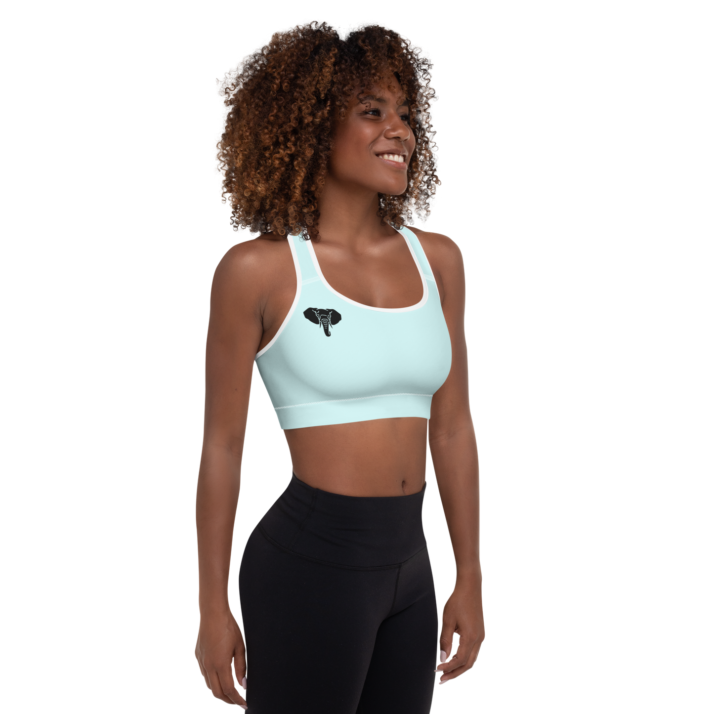 Trunkz Padded Sports Bra, Light Cyan