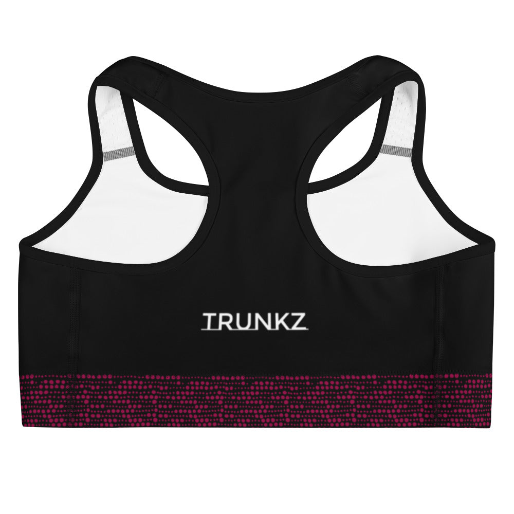 Trunkz Dotted Sports Bra, Burgundy