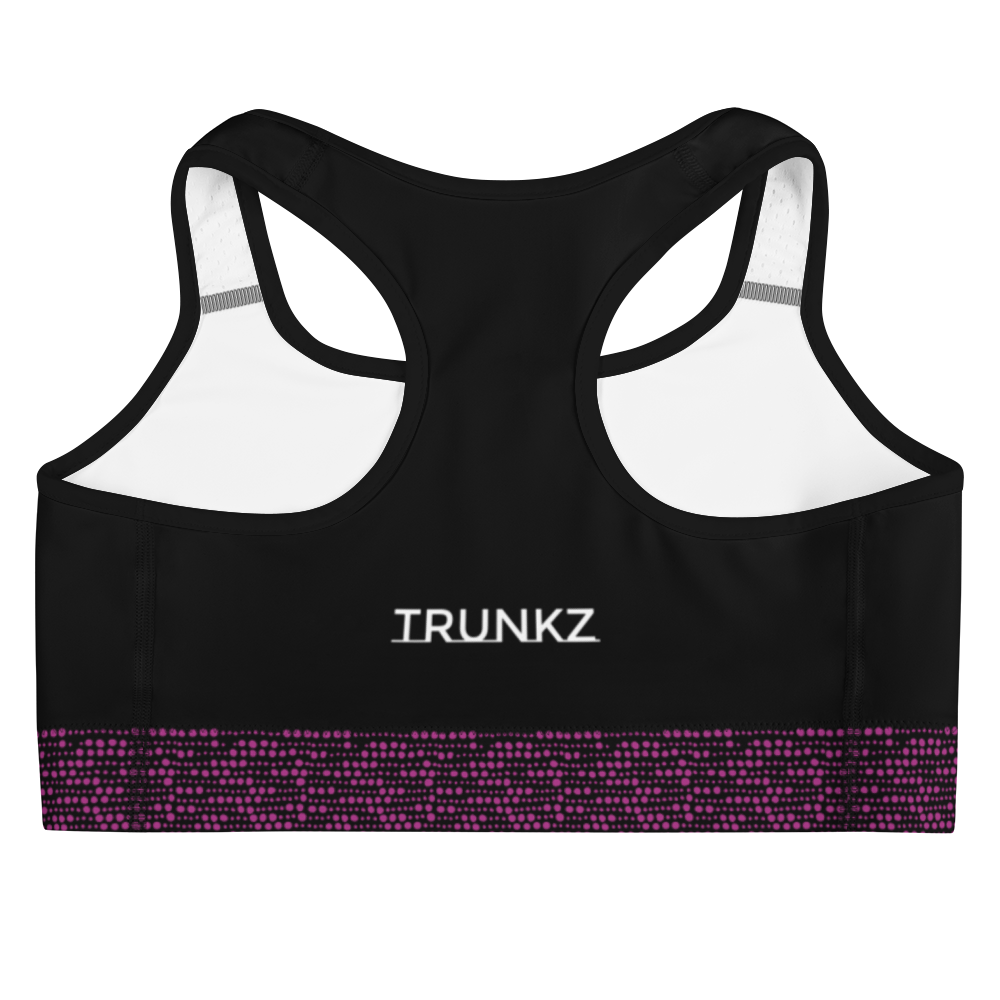 Trunkz Dotted Sports Bra, Red Violet