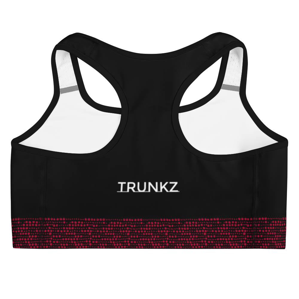 Women's Dotted Sports Bra, Carmine