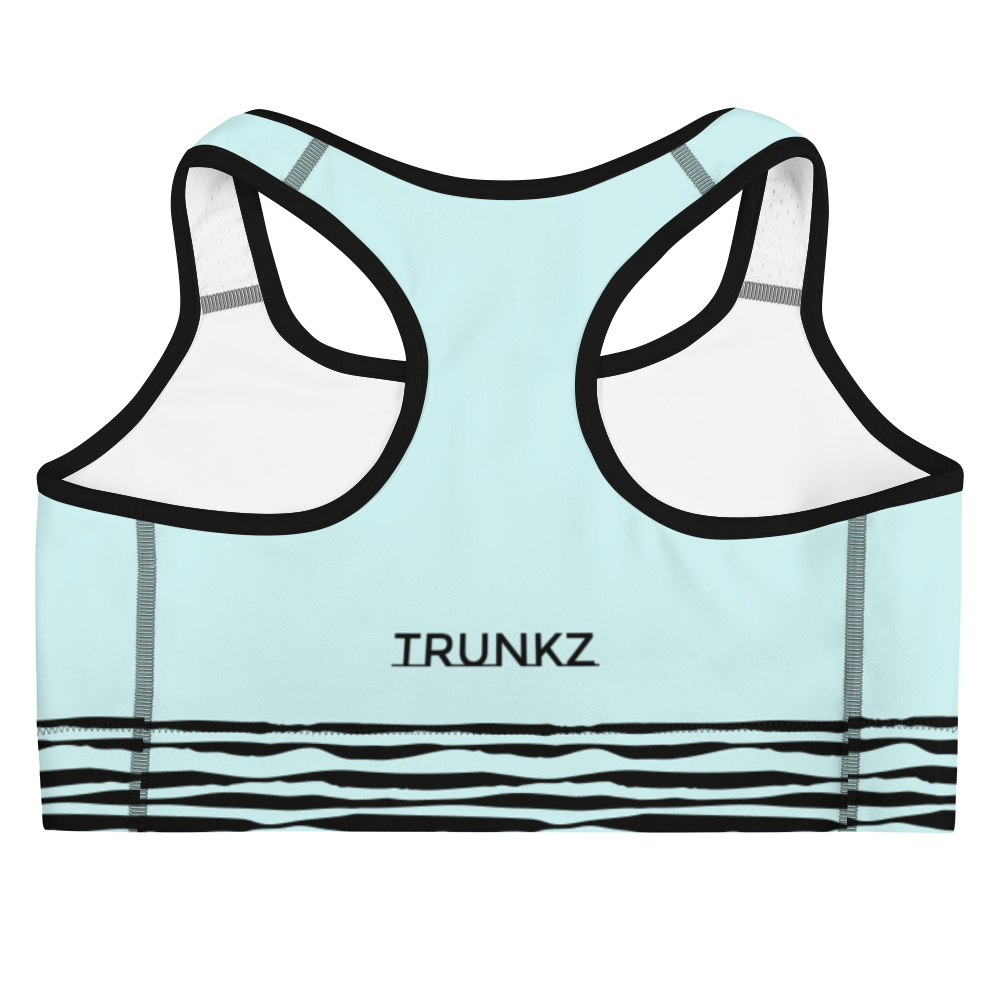 Trunkz Zoo Sports Bra, Light Cyan