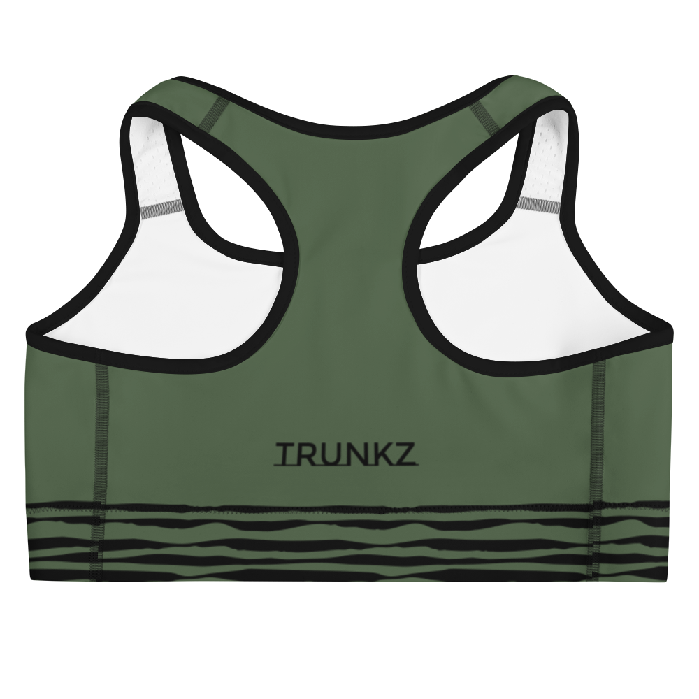 Trunkz Zoo Sports Bra, Army Green