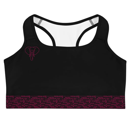 Trunkz Dotted Sports Bra, Burgundy