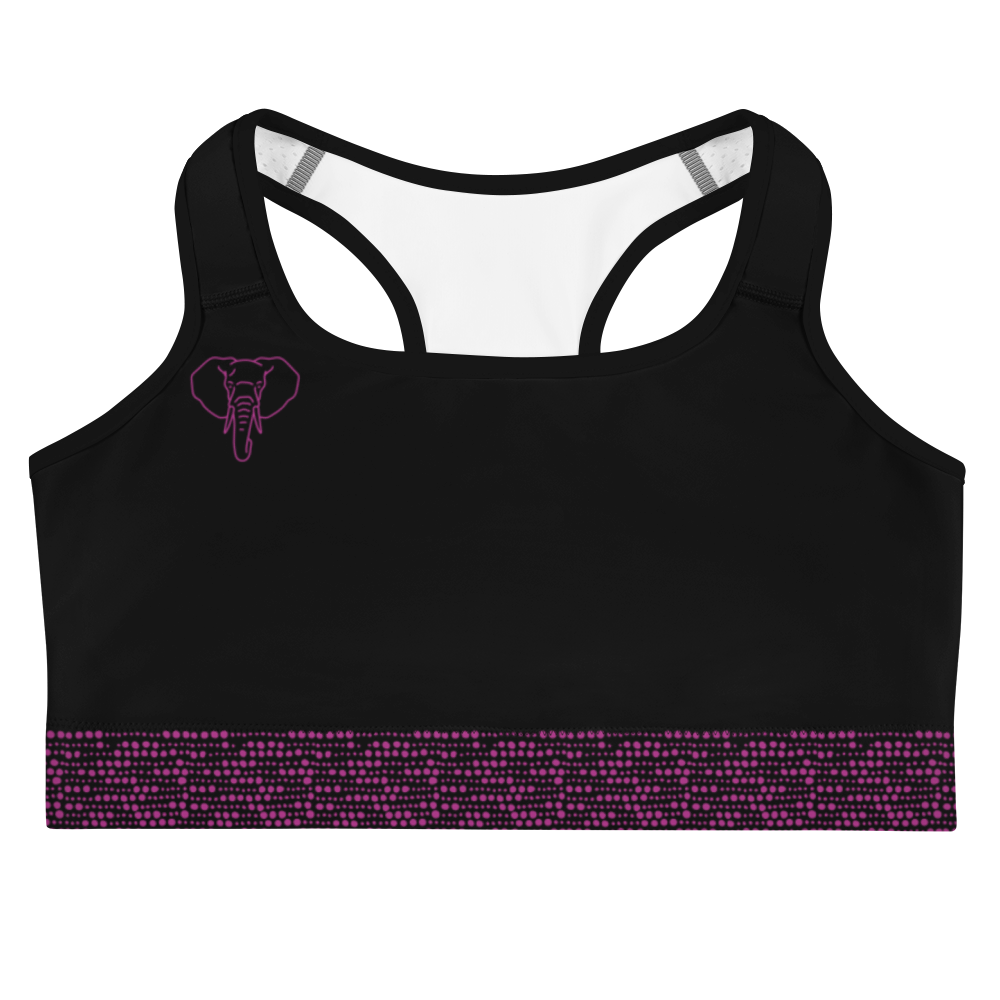 Trunkz Dotted Sports Bra, Red Violet