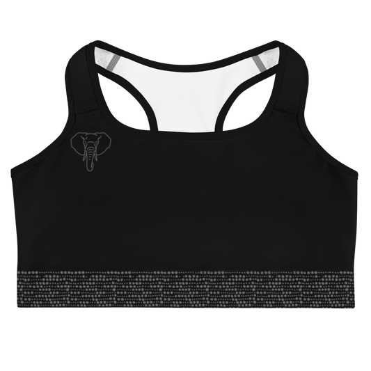 Women's Dotted Sports Bra, Dark Grey