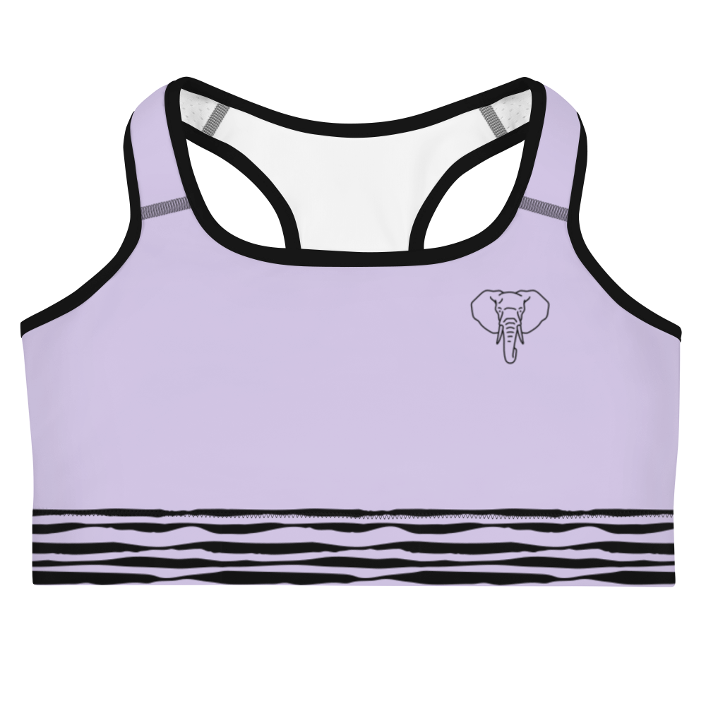 Trunkz Zoo Sports Bra, Lavender