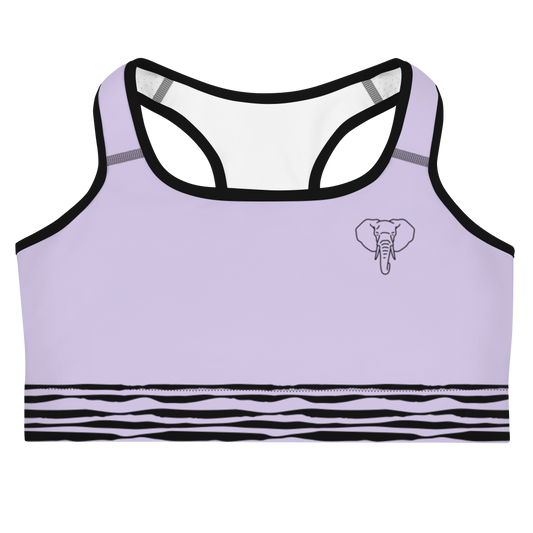 Trunkz Zoo Sports Bra, Lavender