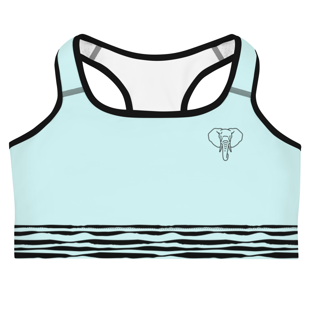 Trunkz Zoo Sports Bra, Light Cyan