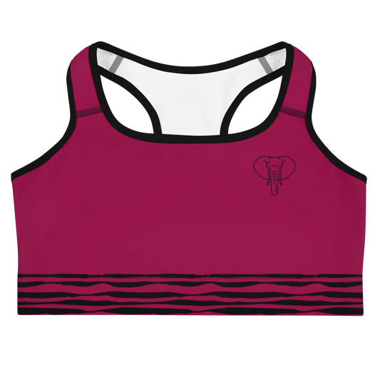 Trunkz Zoo Sports Bra, Burgundy