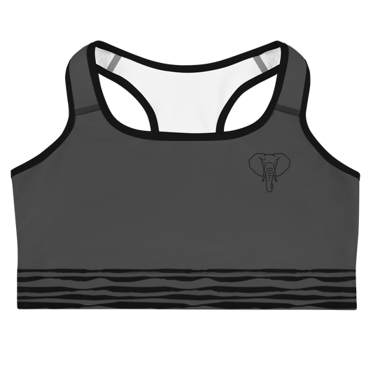 Trunkz Zoo Sports Bra, Dark Grey