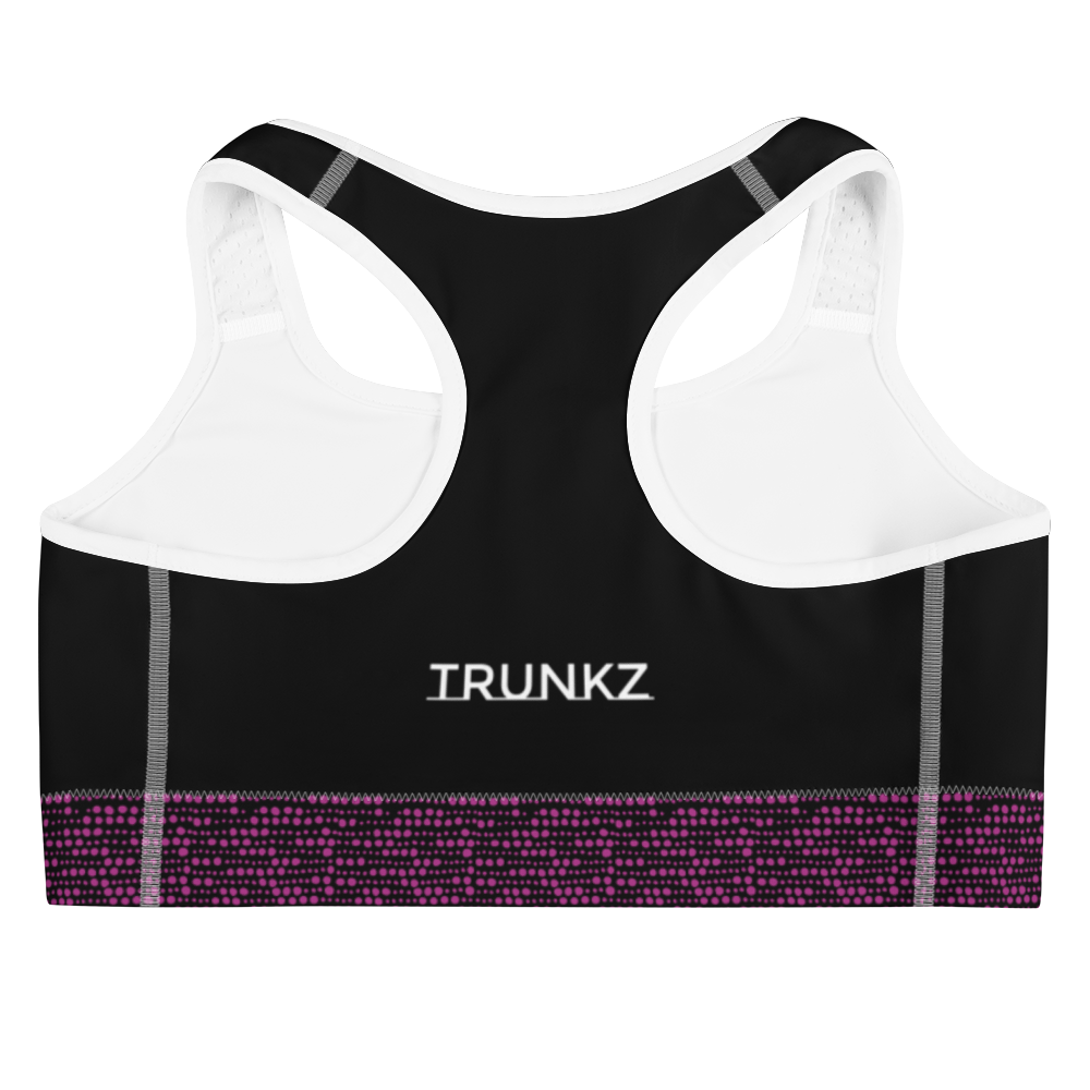 Trunkz Dotted Sports Bra, Red Violet