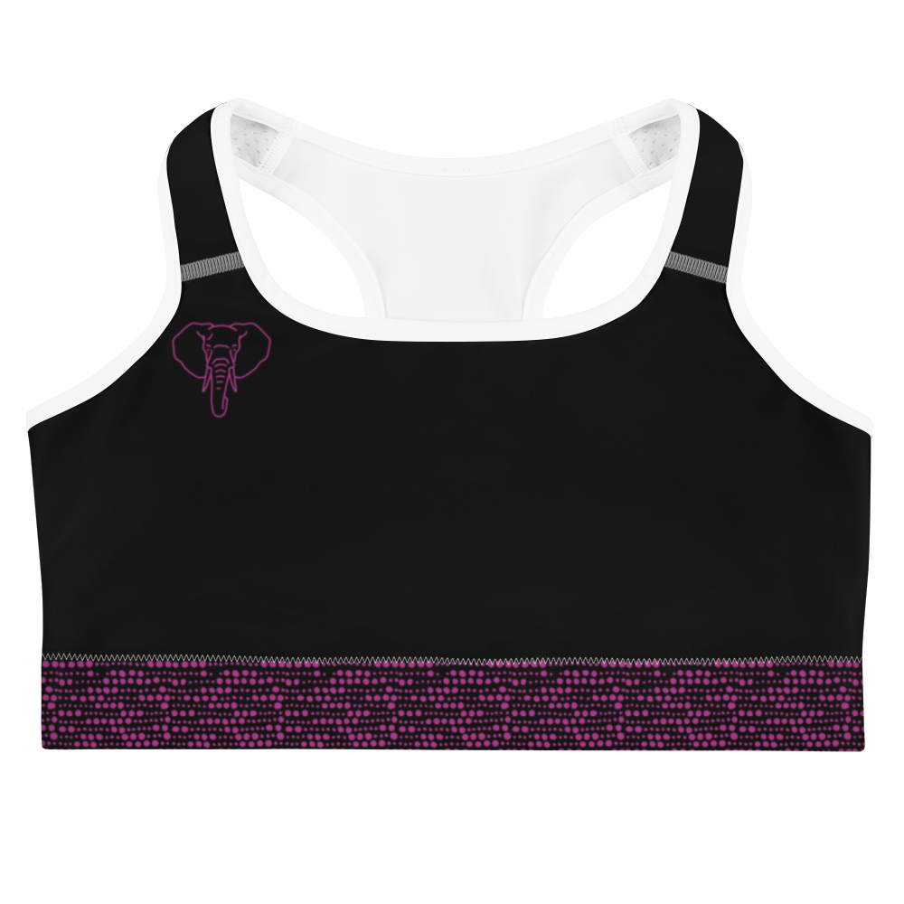 Trunkz Dotted Sports Bra, Red Violet