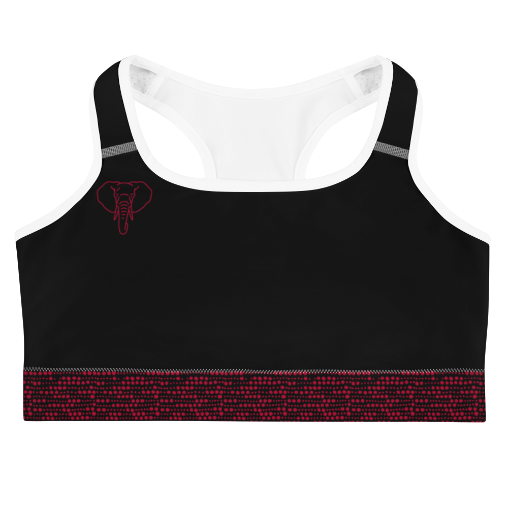 Women's Dotted Sports Bra, Carmine