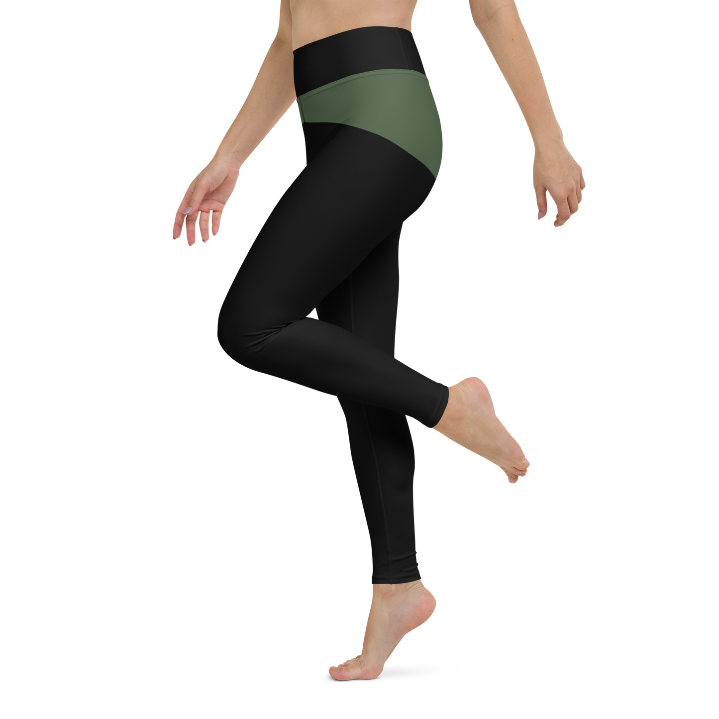 Trunkz High Waisted Leggings, Army Green